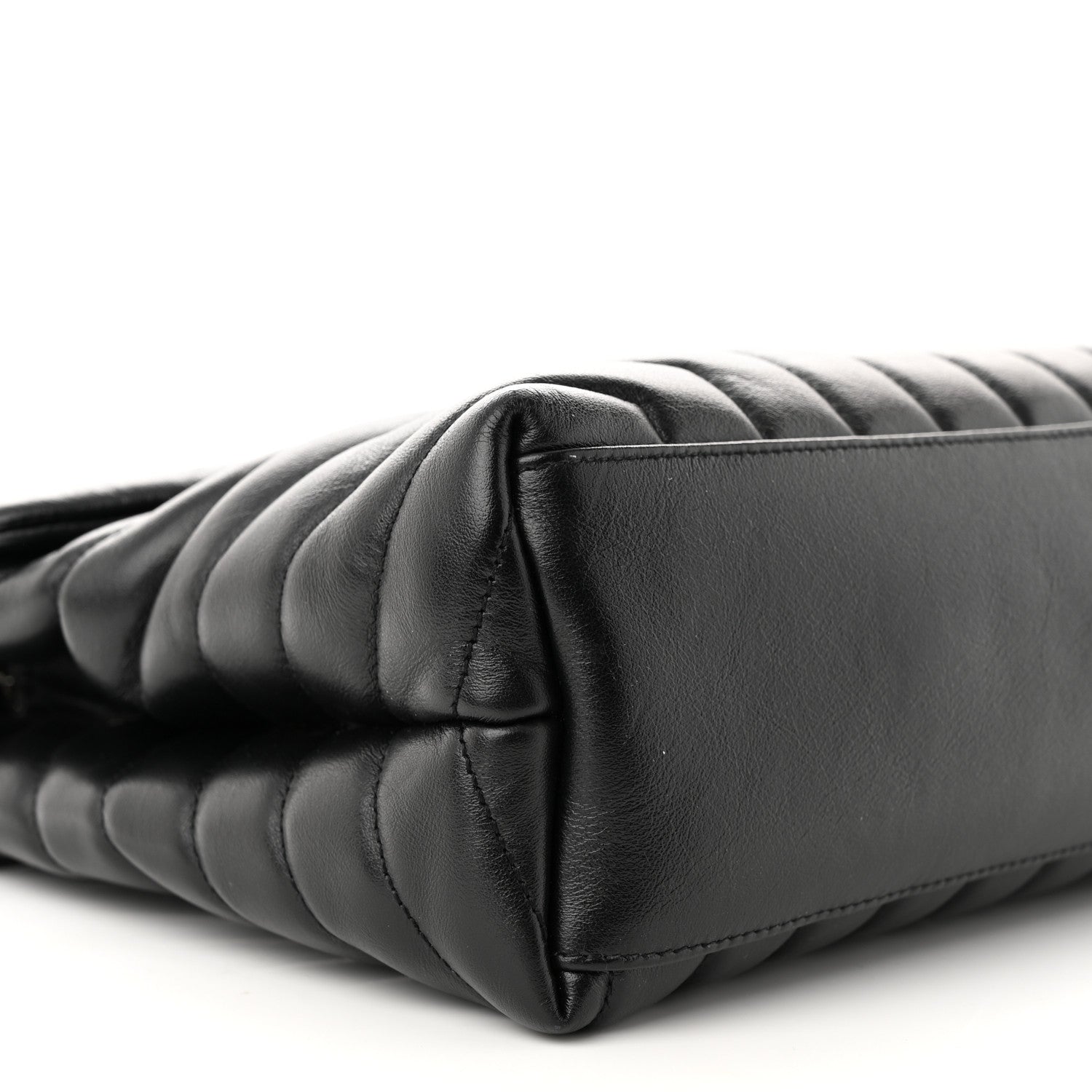 Saint Laurent Calfskin Y Quilted Monogram Medium Loulou Chain Satchel Black 9 of 10