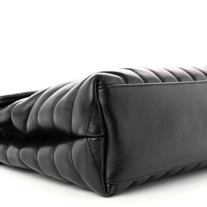 Saint Laurent Calfskin Y Quilted Monogram Medium Loulou Chain Satchel Black 9 of 10