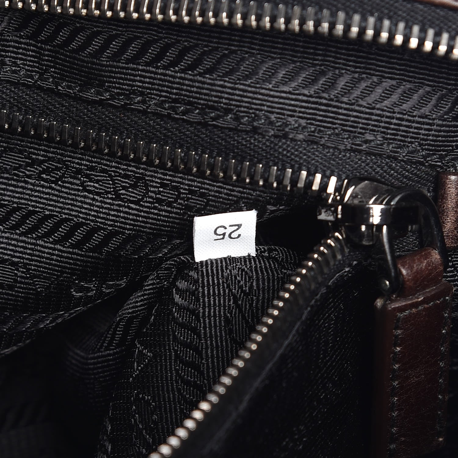 Prada Tessuto Nylon Calfskin Studded Shoulder Bag Bruciato 7 of 12