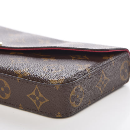 Louis Vuitton Monogram Pochette Felicie Chain Wallet Fuchsia 15 of 17