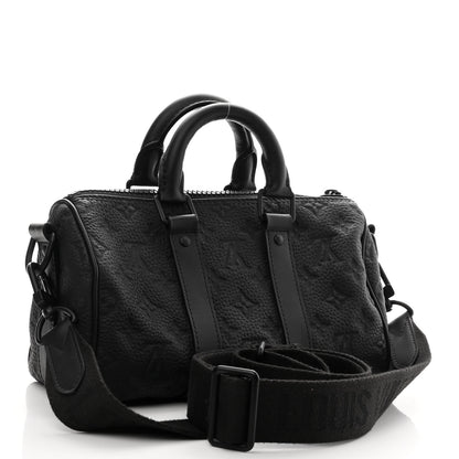 Louis Vuitton Monogram Taurillon Keepall Bandouliere 25 Black 2 of 11