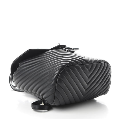 Chanel Calfskin Chevron Quilted Large Urban Spirit Backpack Black 3 of 8