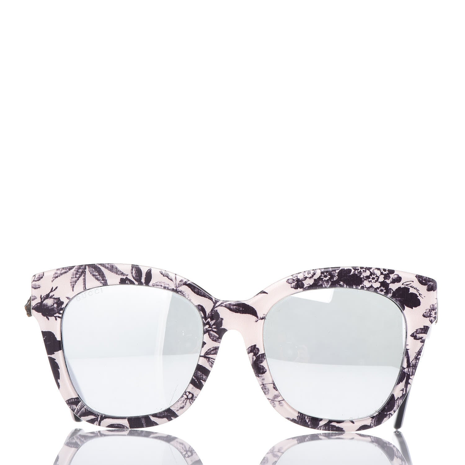 Gucci Acetate Herbarium Print Square Frame Sunglasses GG0029SA White 2 of 9