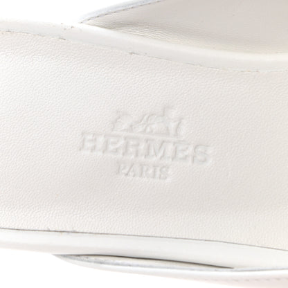 Hermes Calfskin Oz Mules 35 White 7 of 8