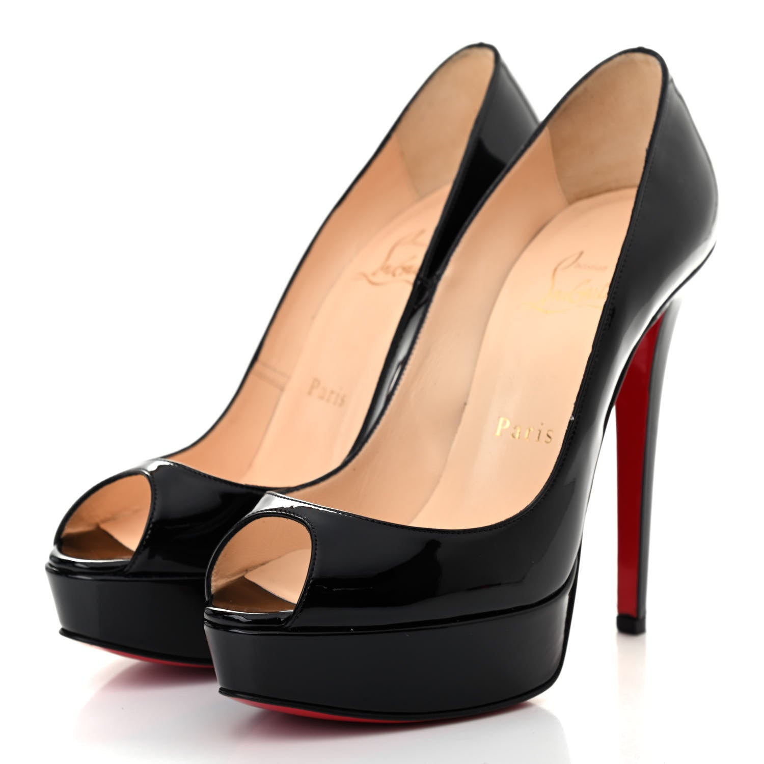 Christian Louboutin Patent Banana 140 Pumps 36 Black 3 of 7