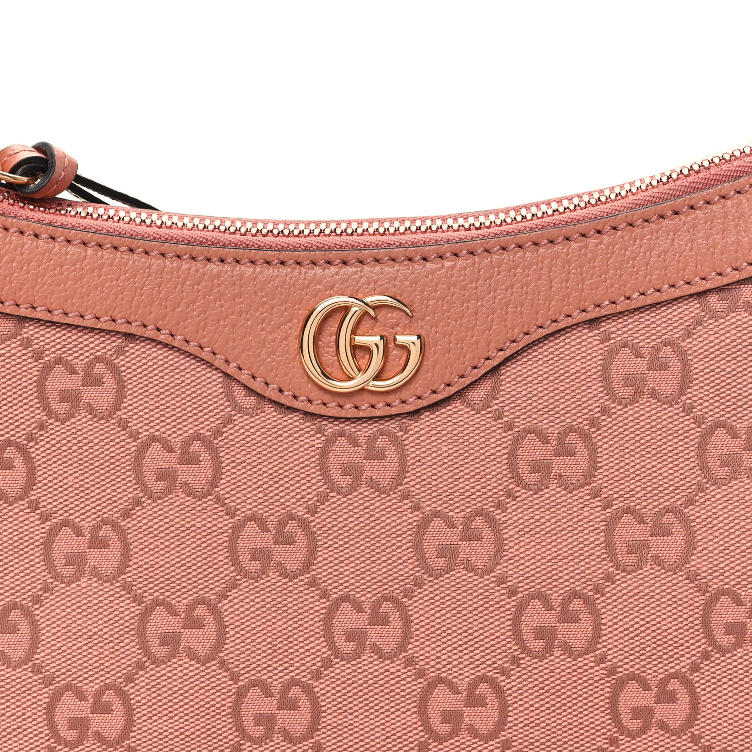 Gucci Monogram Textured Dollar Calfskin Small Ophidia Hobo Cloche Rose Pink 8 of 11