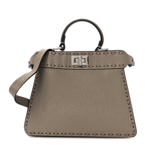 Cuoio Romano Selleria Mini Peekaboo I SEE U Iconic Satchel Fettuccia