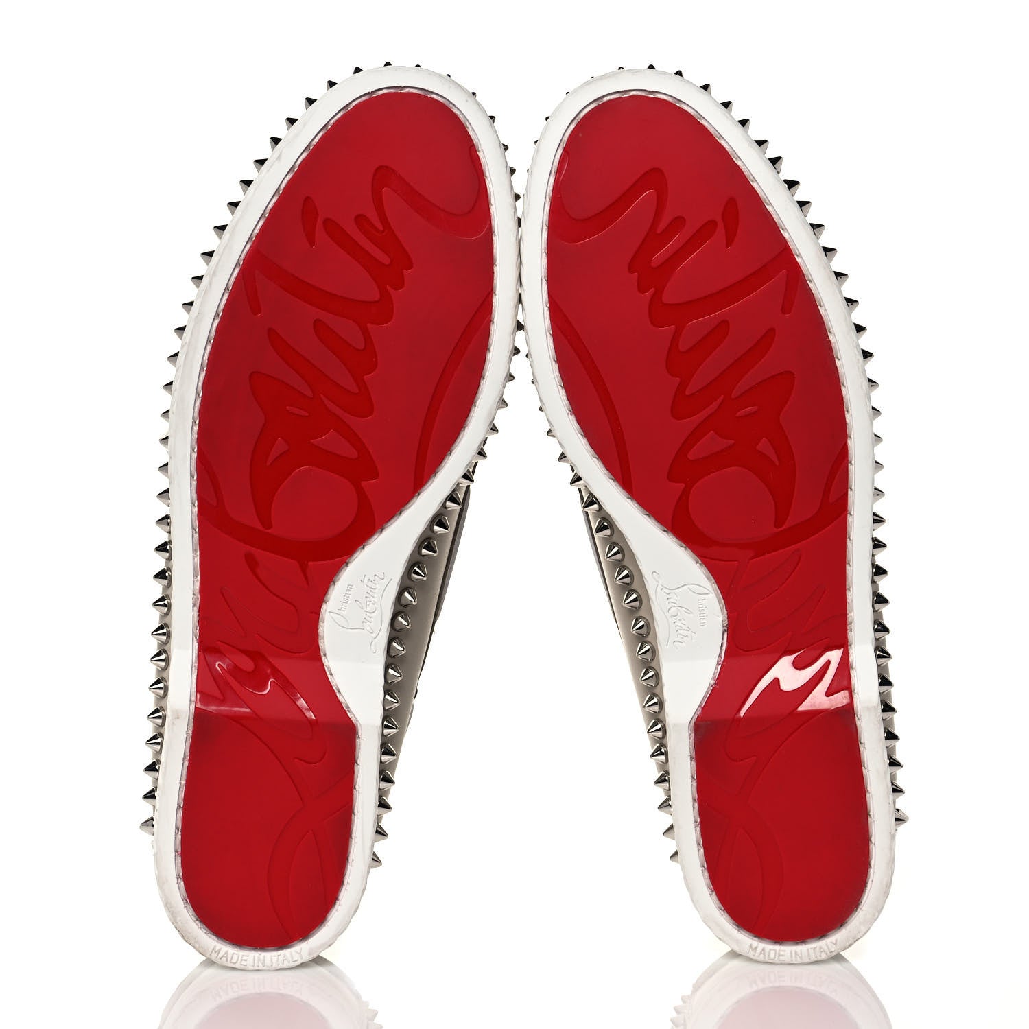 Christian Louboutin Calfskin Steckel Spike Flats 41.5 Colombe 5 of 9