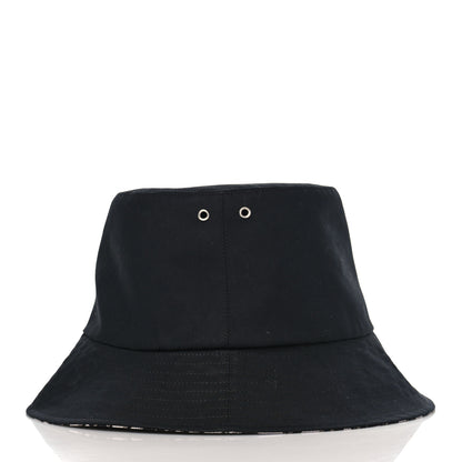 Christian Dior Polyester Cotton Oblique Reversible Teddy-D Brim Bucket Hat 56 Black 7 of 11