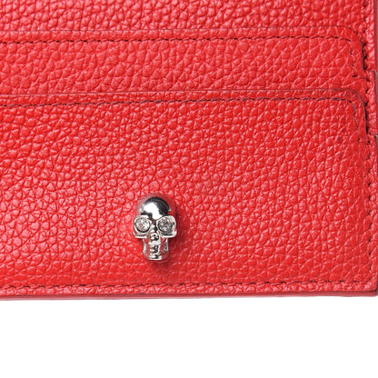 Alexander McQueen Calfskin Skull Card Holder Scarlet Red 5 of 8
