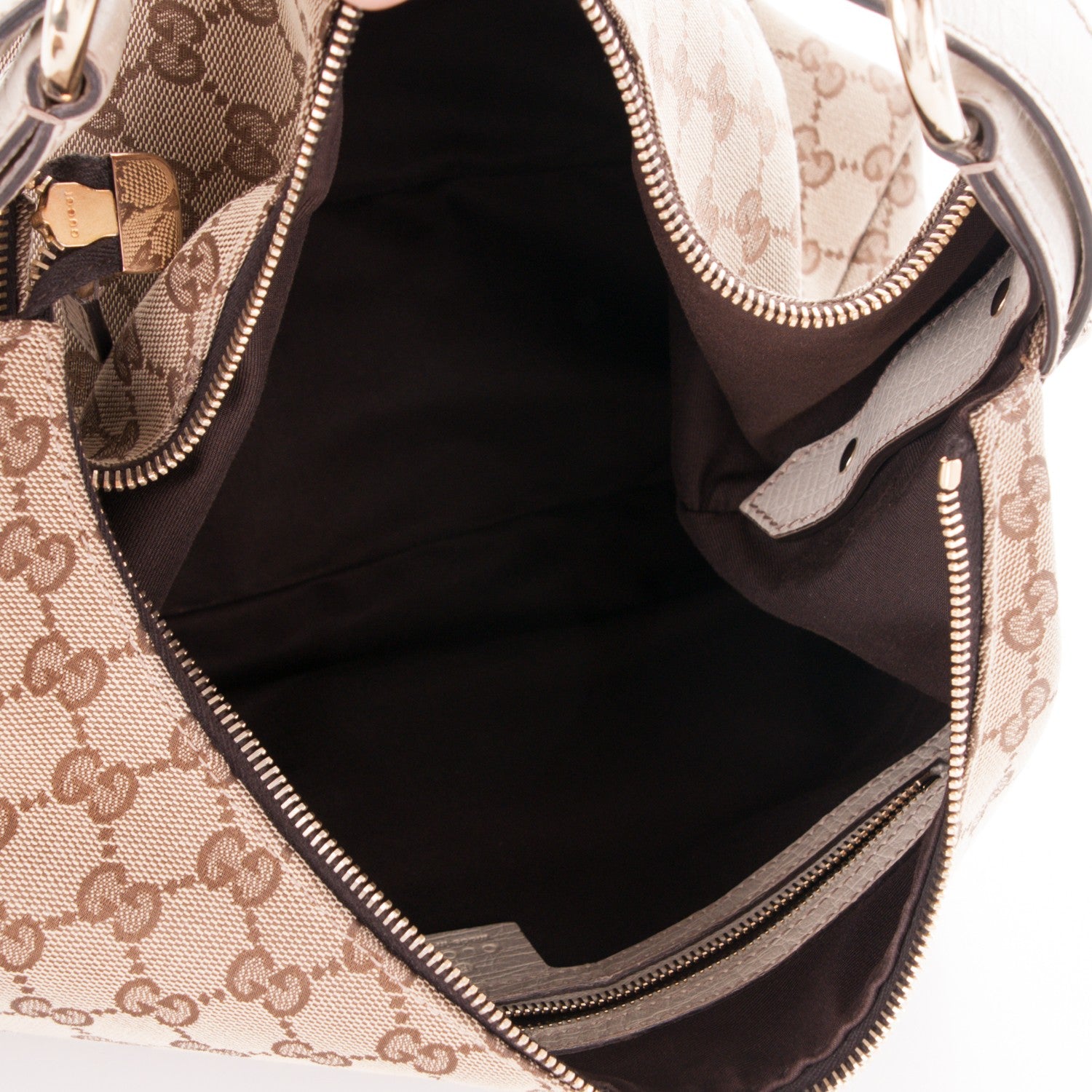 Gucci Monogram Medium Horsebit Chain Hobo Off White 5 of 7