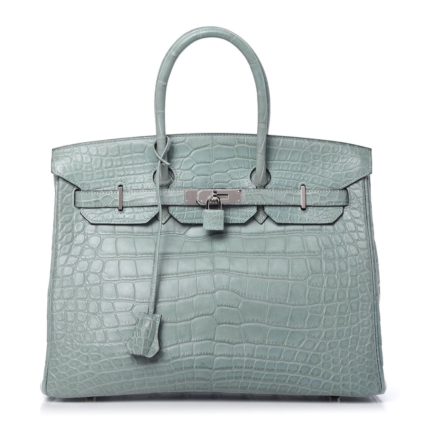 Hermes Matte Alligator Birkin 35 Ciel 1 of 33