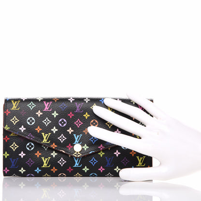 Louis Vuitton Monogram Multicolor Sarah Wallet NM Black Grenade 2 of 7