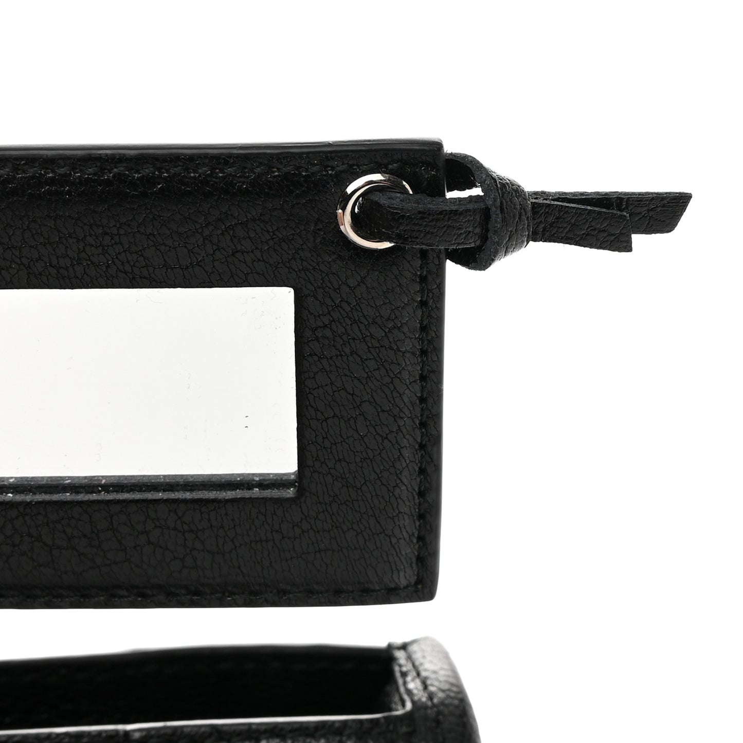 Chevre Silver Metallic Edge Hardware S City Black