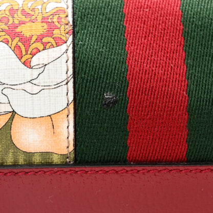 Gucci GG Supreme Monogram Flora Web Small Ophidia Tote Bag Red 10 of 11
