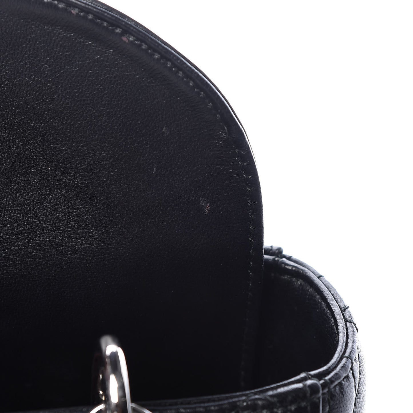 Lambskin Cannage Small Lucky Badges My Lady Dior Black