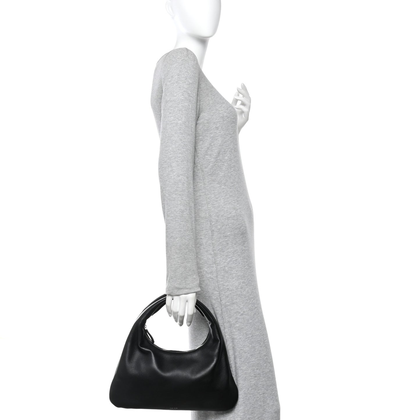Grained Calfskin Small Everyday Shoulder Bag Black