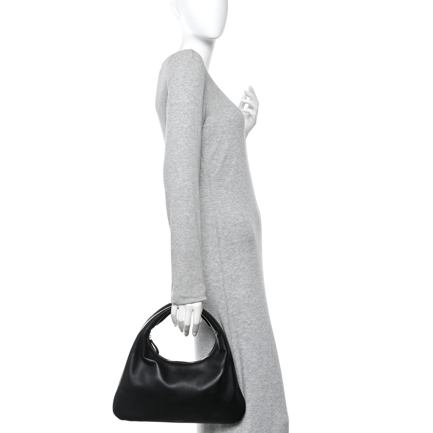The Row Grained Calfskin Small Everyday Shoulder Bag Black 2 of 9