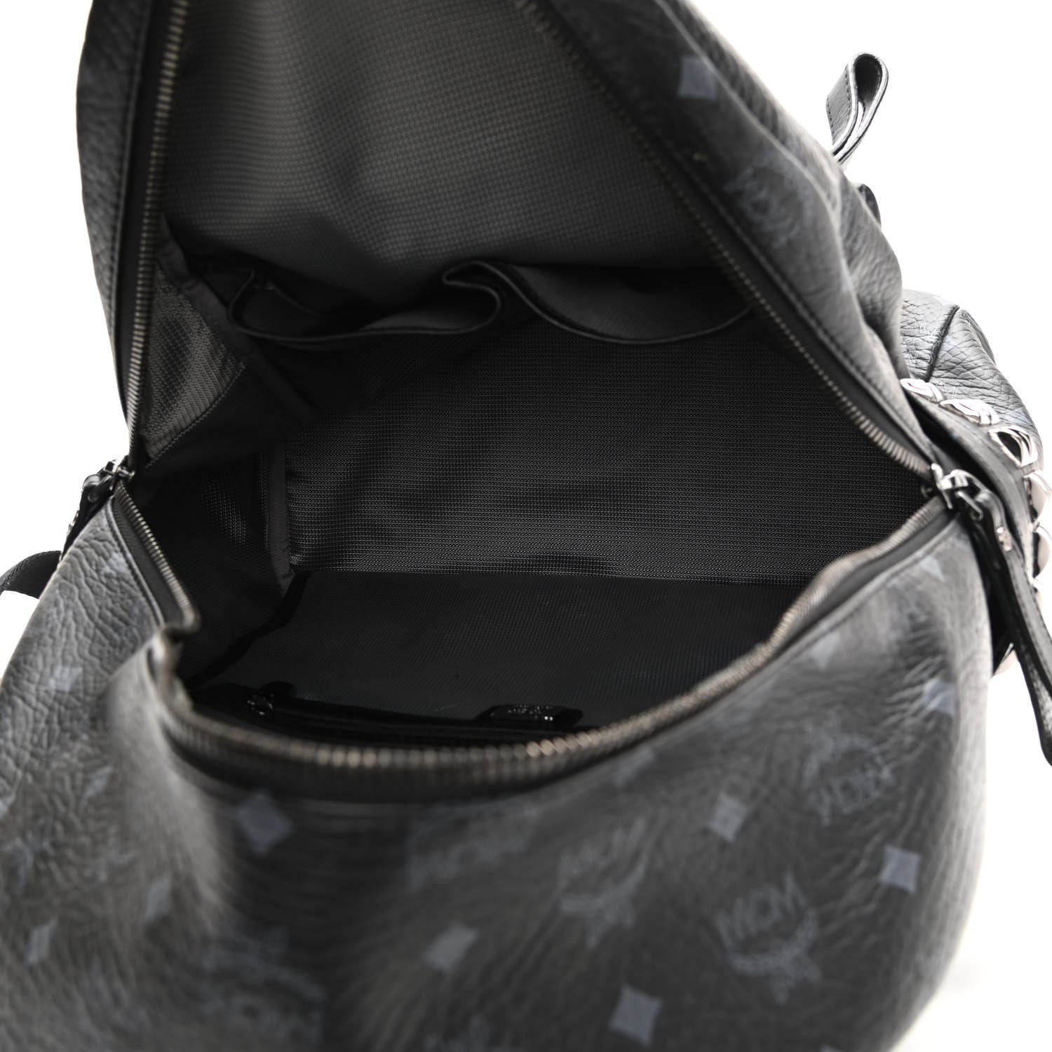 MCM Visetos Medium Side Studs Stark Backpack Black 5 of 10