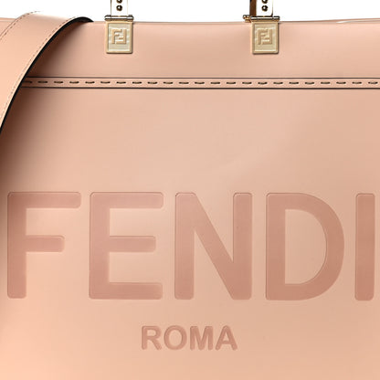 Fendi Vitello King Plexiglass Logo Embossed Medium Fendi Sunshine Shopper Tote Light Rose 13 of 18
