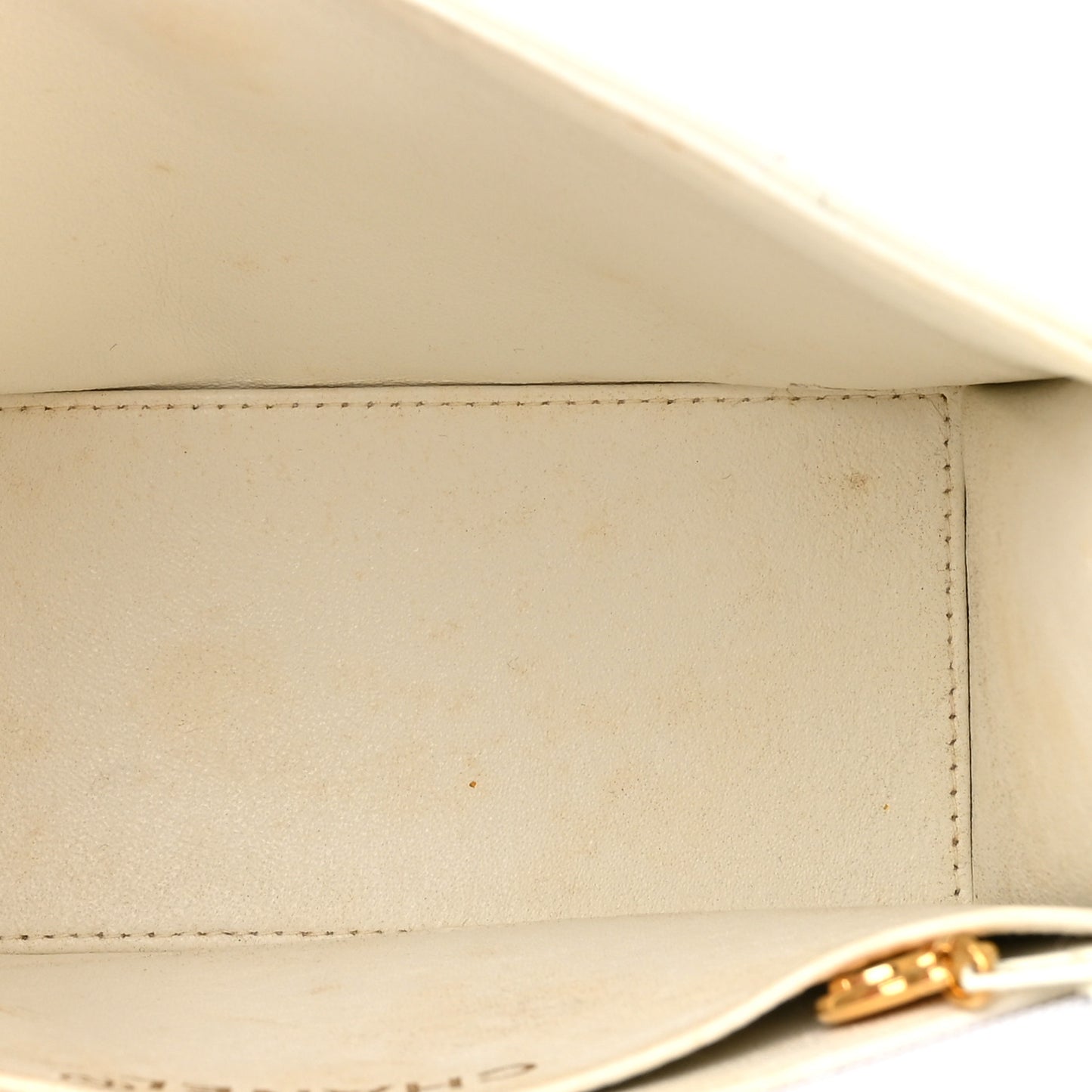 Caviar Diamond Stitched Square Flap Shoulder Bag White
