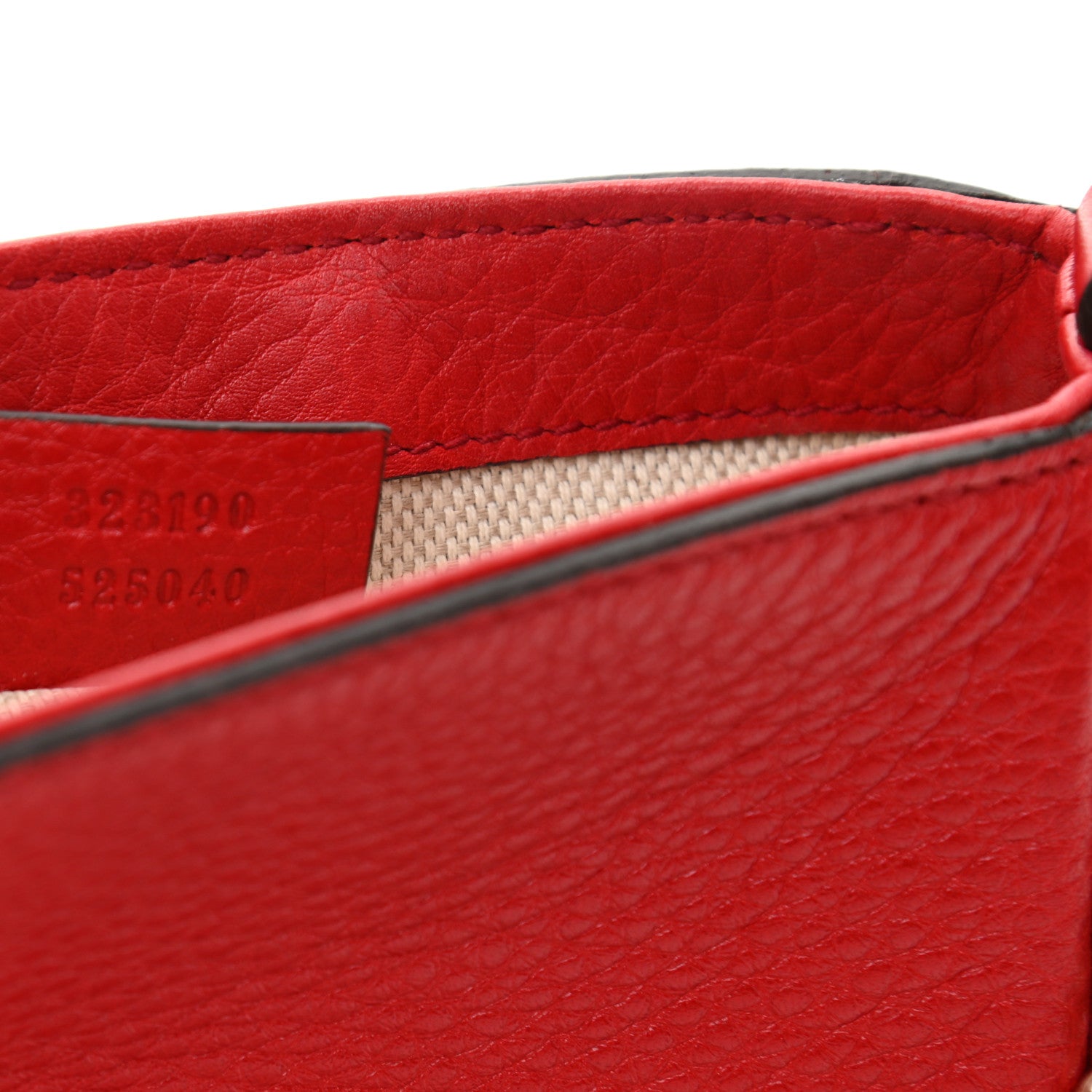 Gucci Pebbled Calfskin Small Soho Flap Crossbody Red 7 of 11