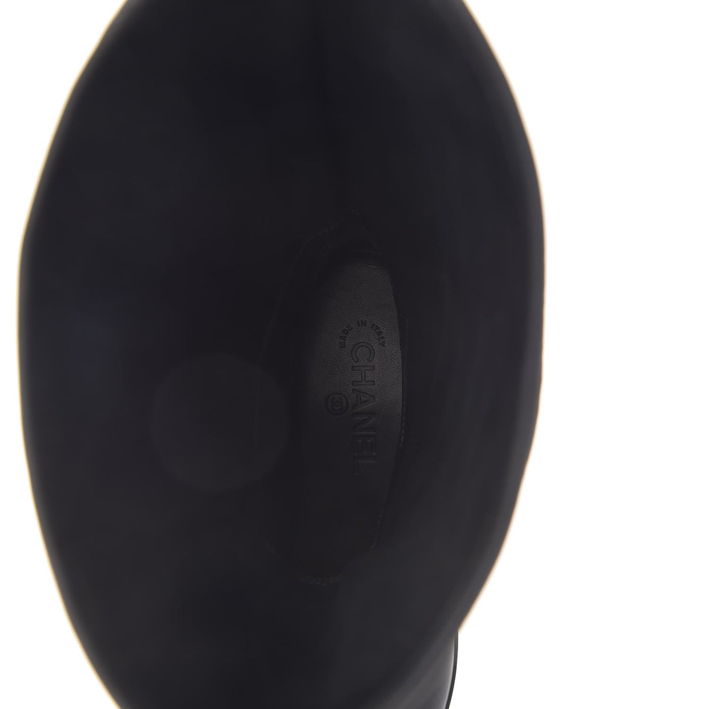 Rubber Quilted Rain Boots 41 Black