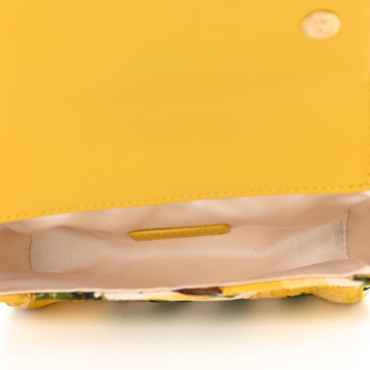 Canvas Lemon Printed Shoulder Bag White Yellow