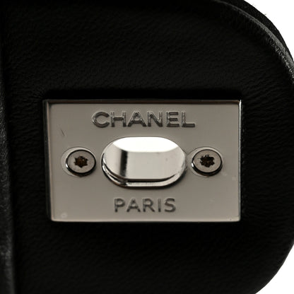 Chanel Satin Strass Mini Flap Silvery Black 8 of 12