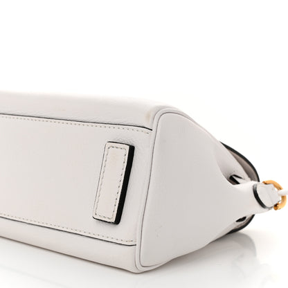 Versace Grained Calfskin Small La Medusa Top Handle Bag White 9 of 9