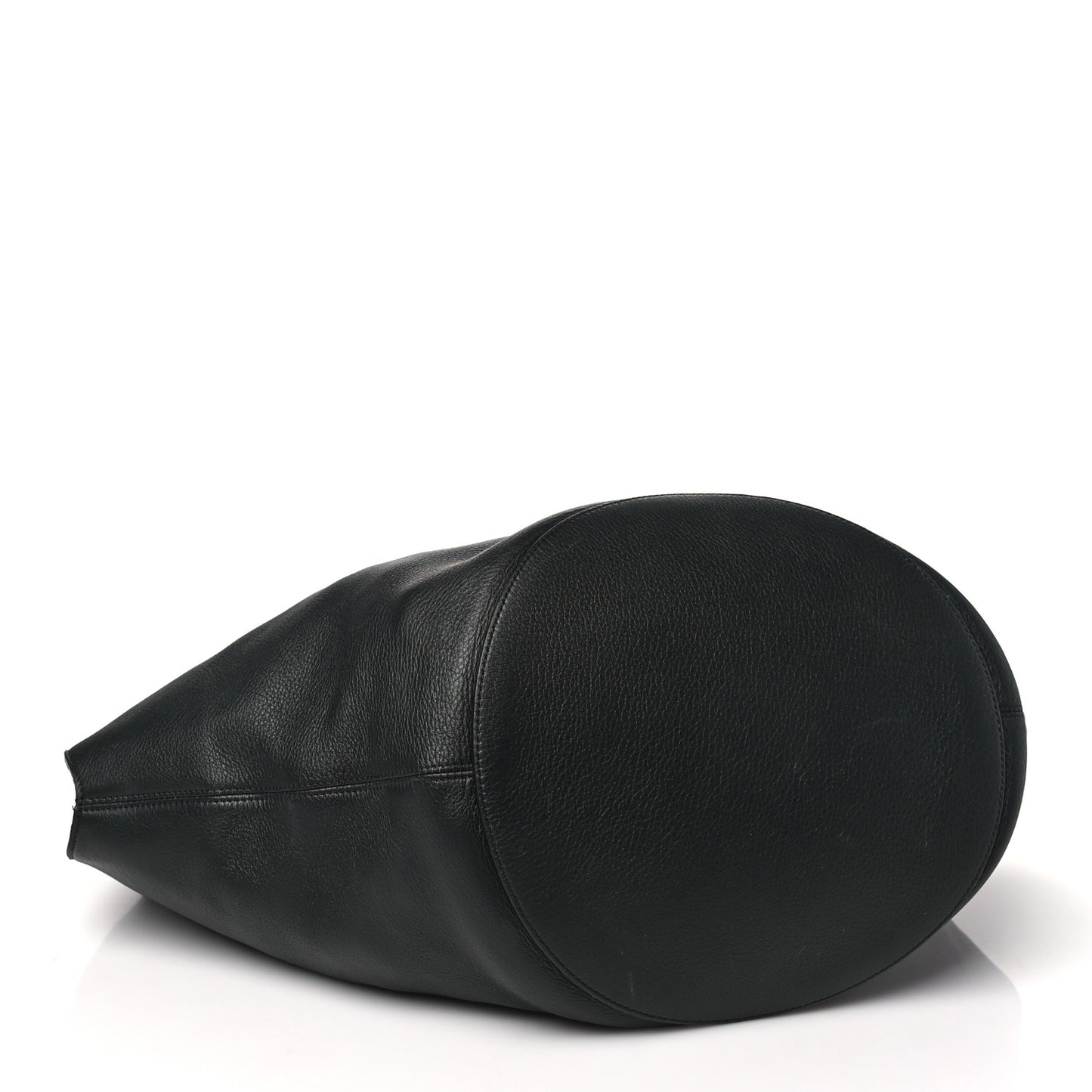 Pebbled Sport Calfskin Medium Lotus Tote Black