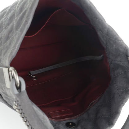Chanel Iridescent Caviar Quilted Boy Handle Hobo Dark Grey 5 of 7