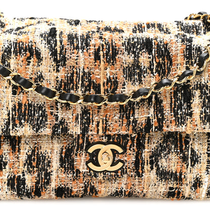 Chanel Tweed Mixed Fibers Leopard Print Small Souplissimo Maxi Flap Fawn 7 of 10