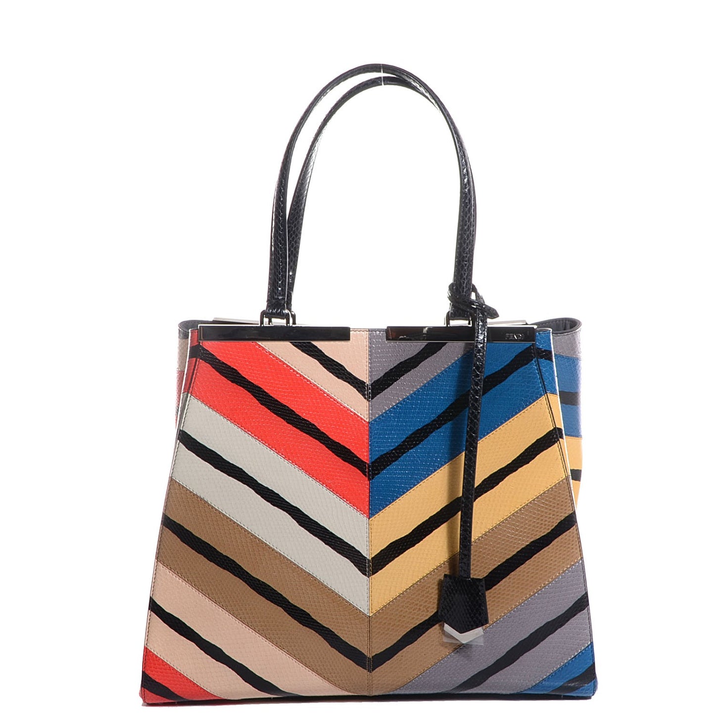 Ayers Printed Large 3Jours Tote Black Multicolor