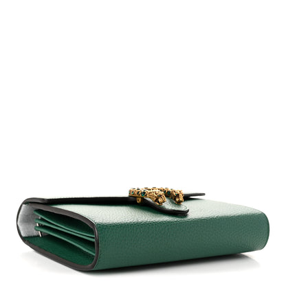 Gucci Calfskin Mini Dionysus Chain Wallet Emerald 4 of 11