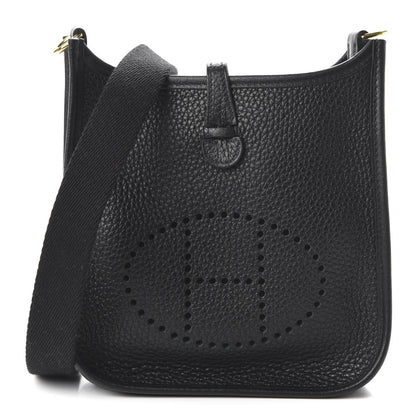 Hermes Taurillon Clemence Evelyne TPM Black 1 of 10