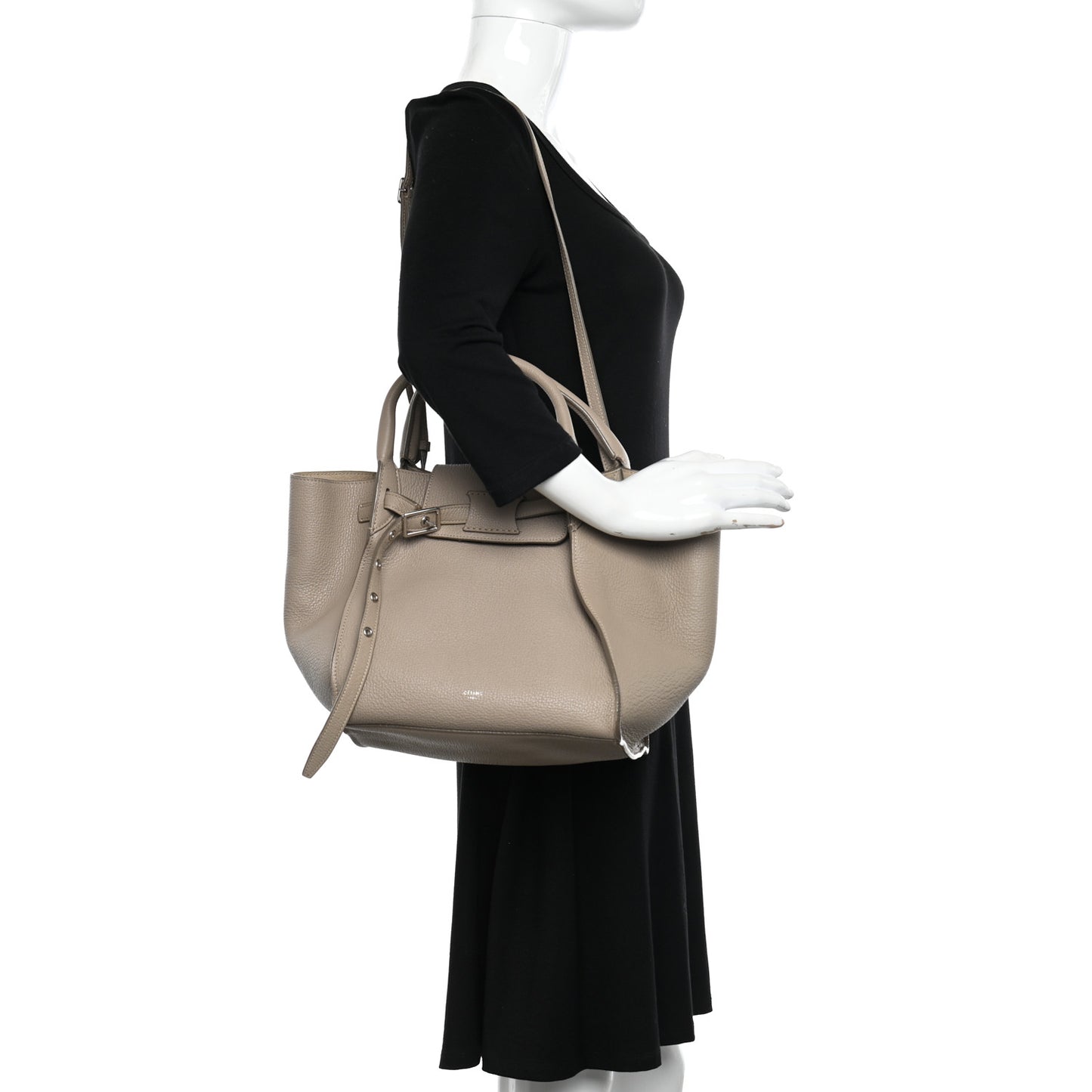 Supple Grained Calfskin Small Big Bag Light Taupe