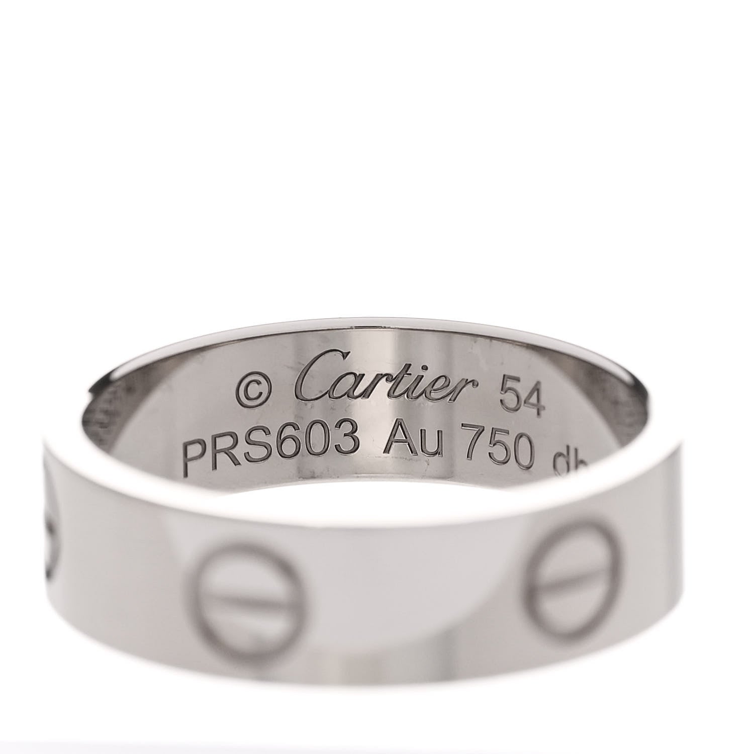 Cartier 18K White Gold 5.5mm LOVE Ring 54 6.75 4 of 4