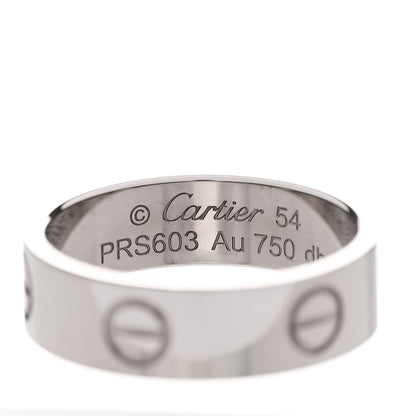 Cartier 18K White Gold 5.5mm LOVE Ring 54 6.75 4 of 4