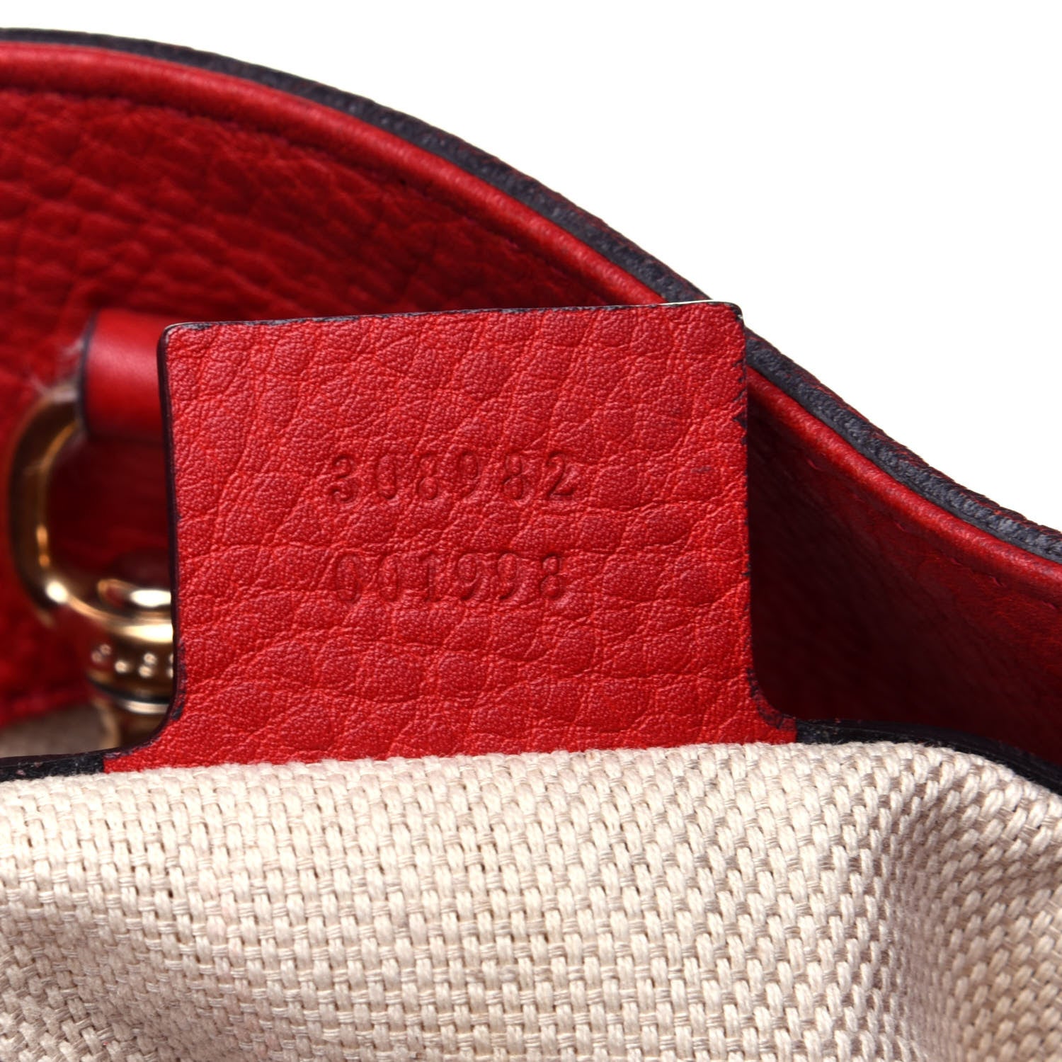 Gucci Pebbled Calfskin Medium Soho Chain Shoulder Bag Tabasco Red 7 of 11