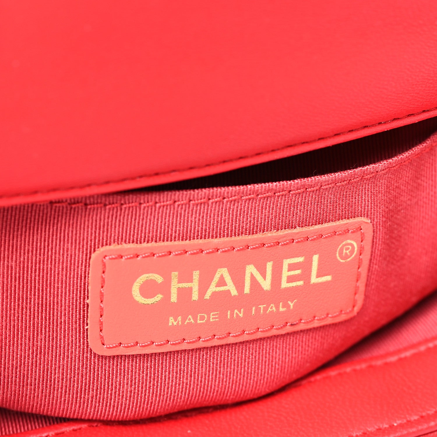 Chanel Lambskin Quilted Small In The Loop Handle Flap Bag Red 6 of 11