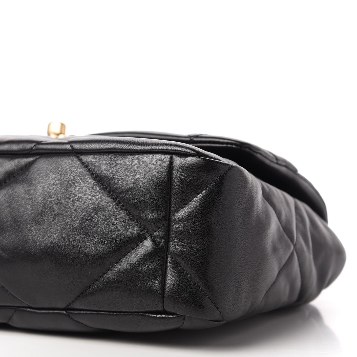 Lambskin Quilted Large Chanel 19 Flap Black