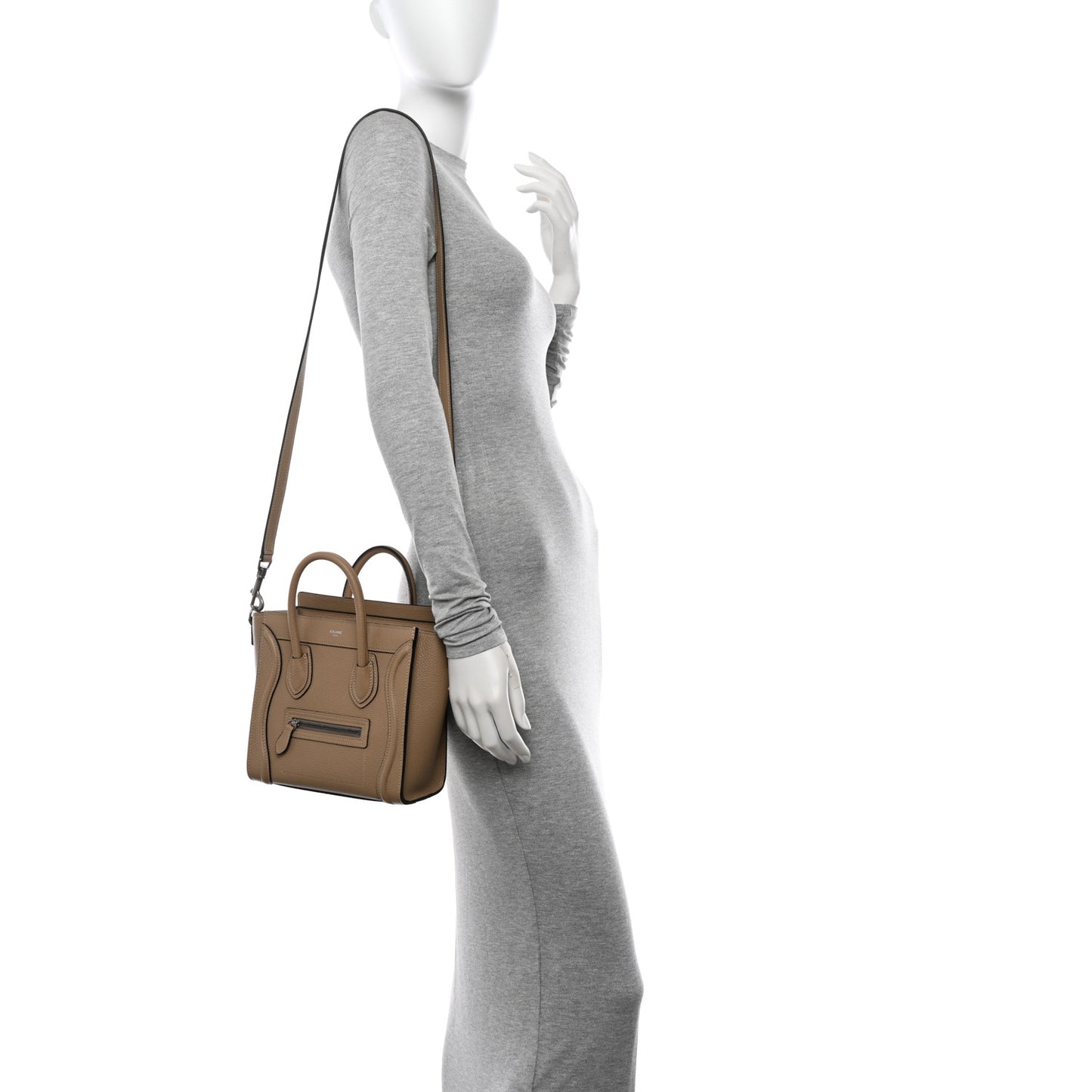 Drummed Calfskin Nano Luggage Dune
