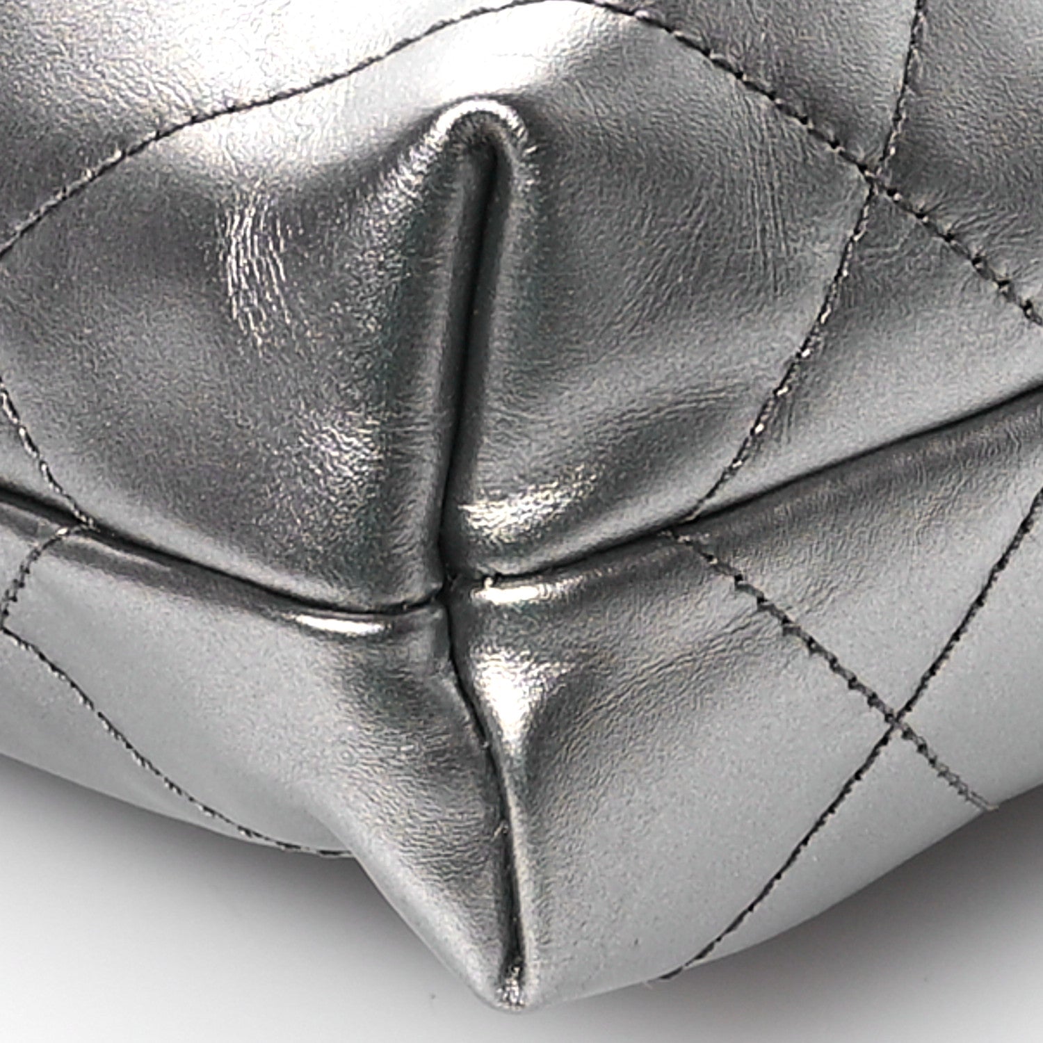 Chanel Metallic Shaded Calfskin Quilted Mini Chanel 22 Black Silver 9 of 11