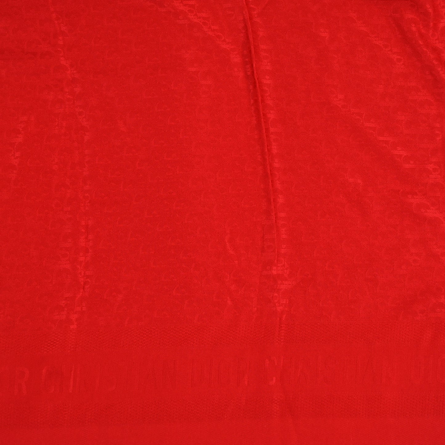 Wool Silk Oblique Shawl Red