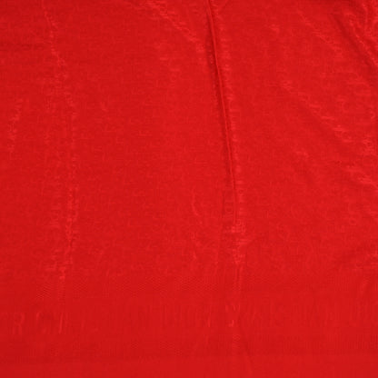 Christian Dior Wool Silk Oblique Shawl Red 2 of 3