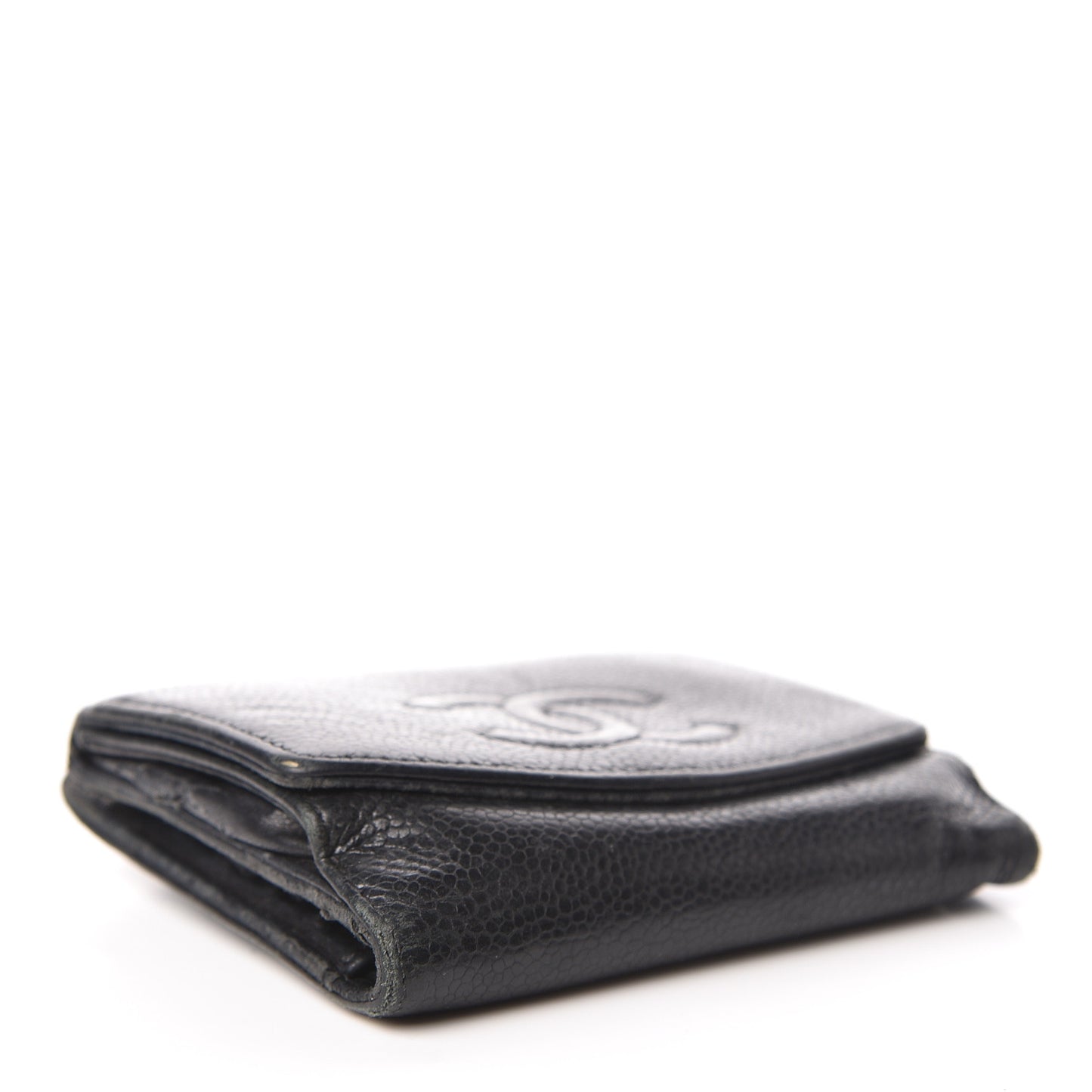 Caviar Timeless CC Compact French Wallet Black