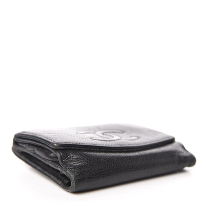 Chanel Caviar Timeless CC Compact French Wallet Black 4 of 20