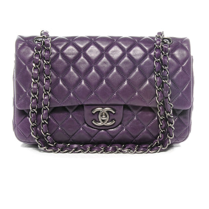 Chanel Lambskin Medium Double Flap Violet 1 of 8