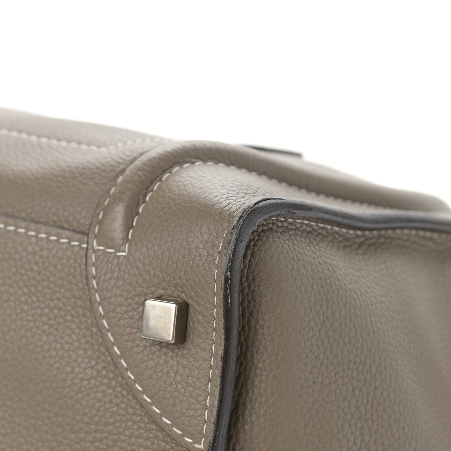 Drummed Calfskin Mini Luggage Souris